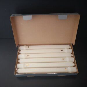 NIB PartyLite Set of 6 Ivory Unscented 10" Taper / Dinner Candles #D4011